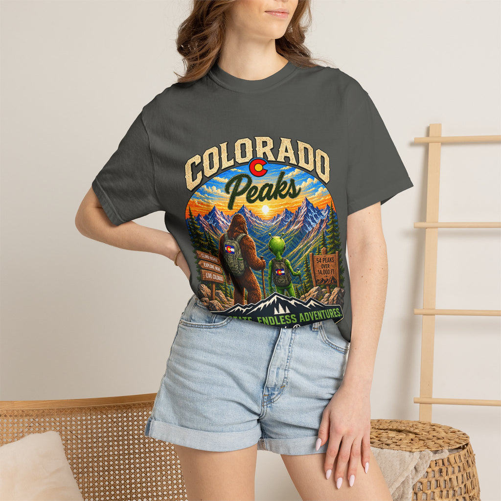Colorado Peaks T-Shirt — One State, Endless Adventures Outdoor Graphic Tee