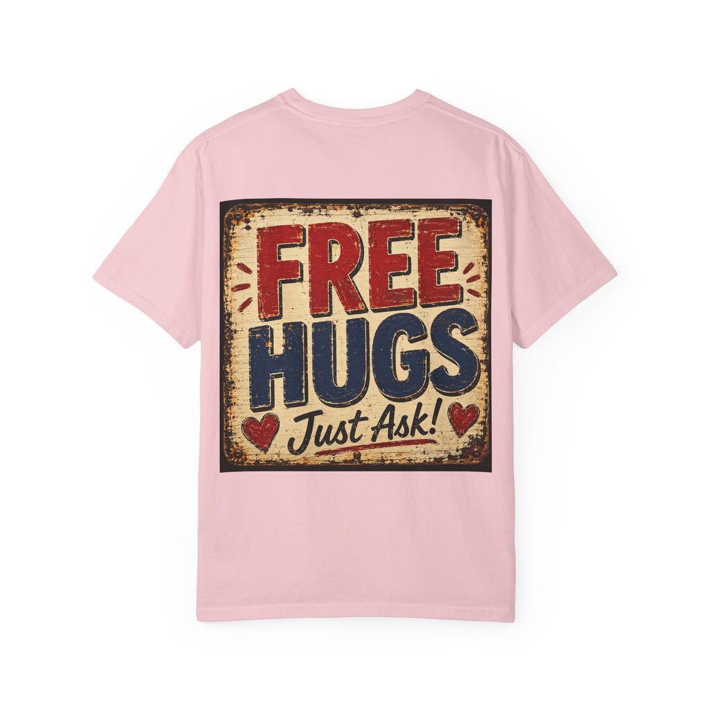 Free Hugs Vintage Graphic T-Shirt — "Free Hugs Just Ask" Comfort Tee