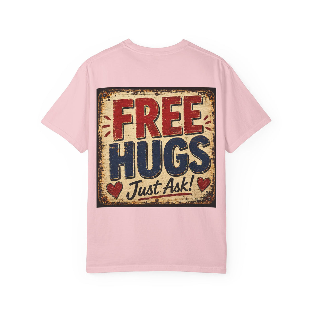 Free Hugs Vintage Graphic T-Shirt — "Free Hugs Just Ask" Comfort Tee