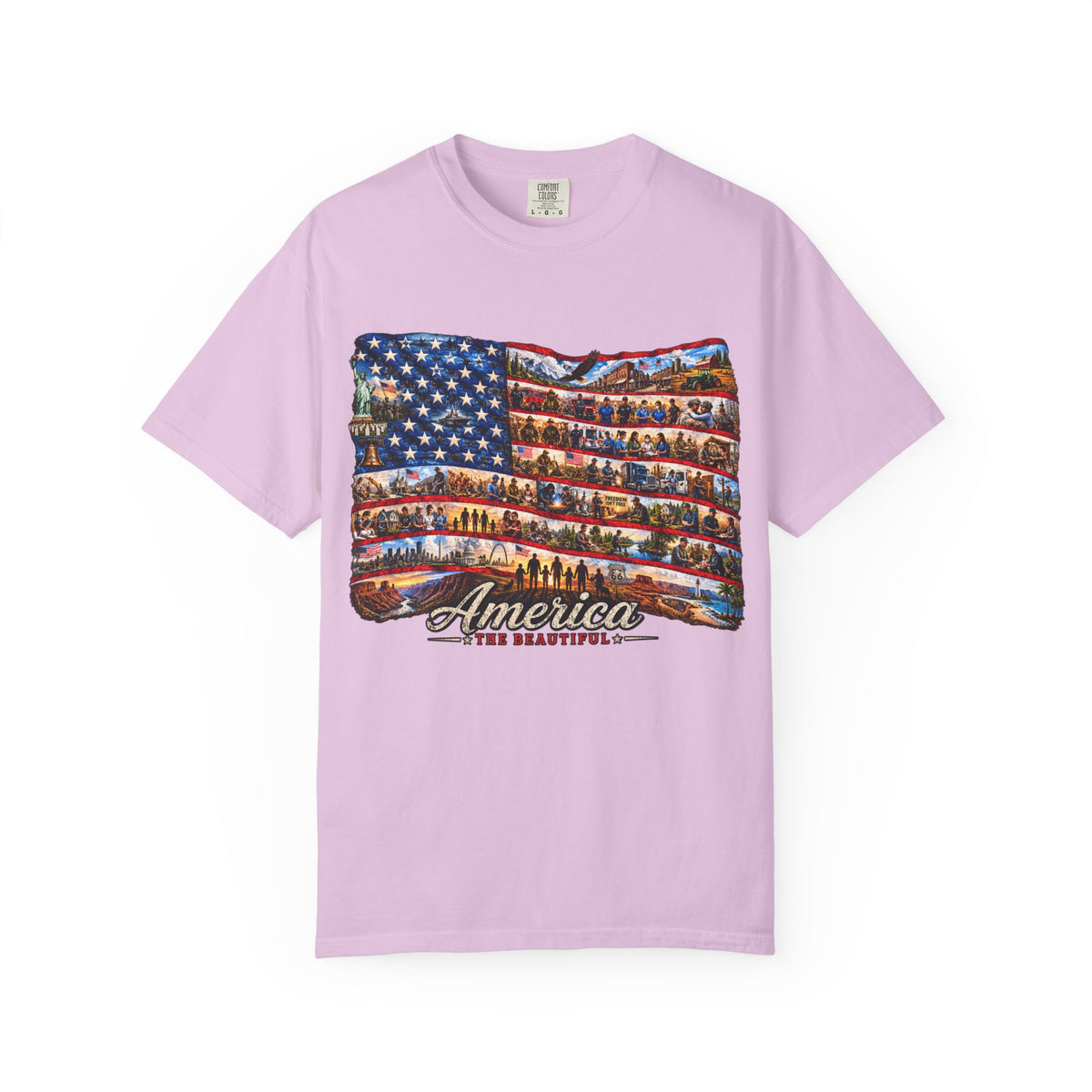 Patriotic 'America the Beautiful' Flag T-Shirt