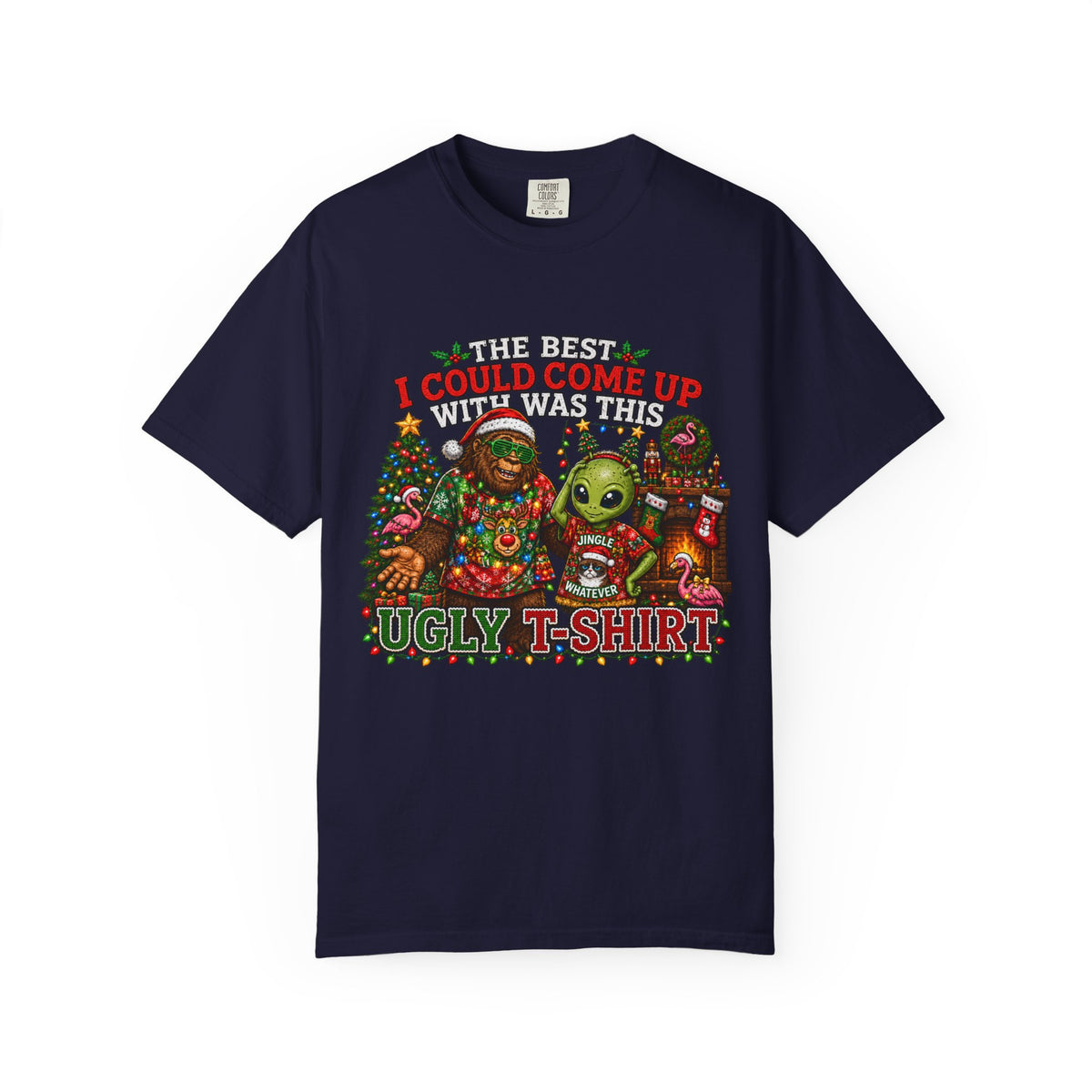 Ugly Christmas T-Shirt — 'I Could Come Up With An Elfier Design But This Is My Ugly T-Shirt' Holiday Tee