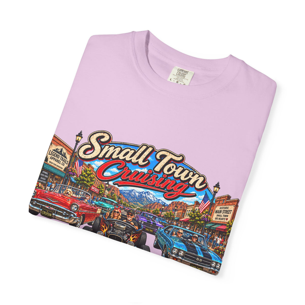 Small Town Cruising T-Shirt — Vintage Classic Car Scene Tee