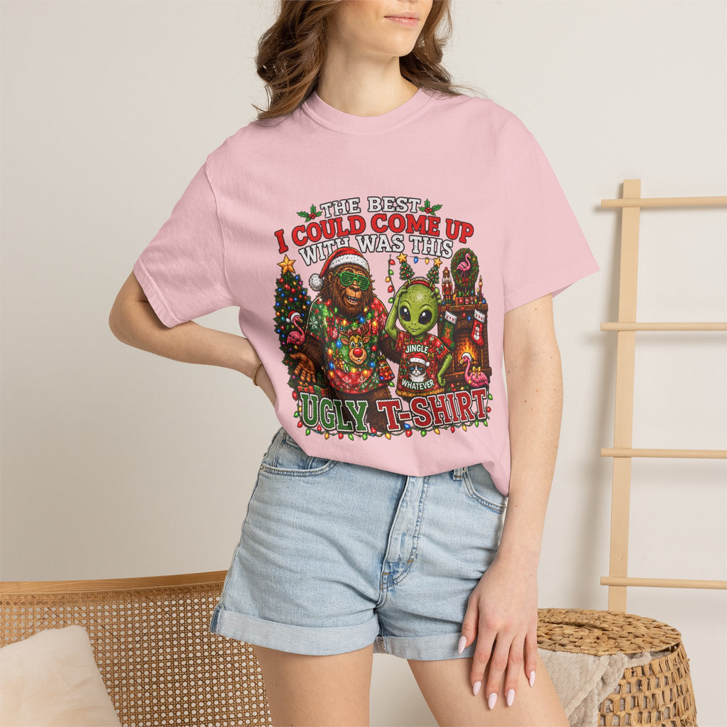 Ugly Christmas T-Shirt — 'I Could Come Up With An Elfier Design But This Is My Ugly T-Shirt' Holiday Tee