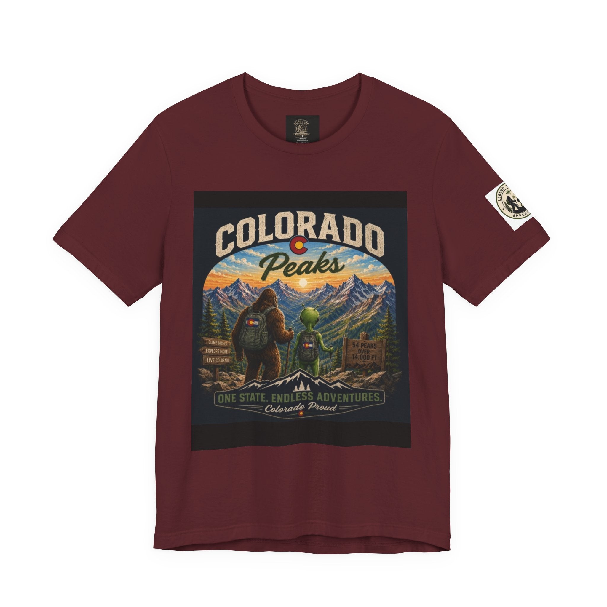 Colorado Peaks T‑Shirt — Retro Mountain Adventure Tee