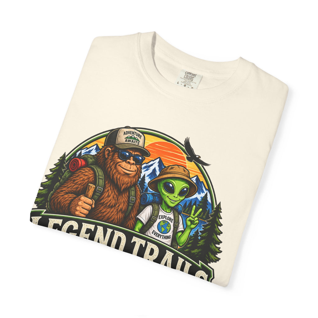 Legend Trails T-Shirt — Bigfoot & Alien Adventure Graphic Tee