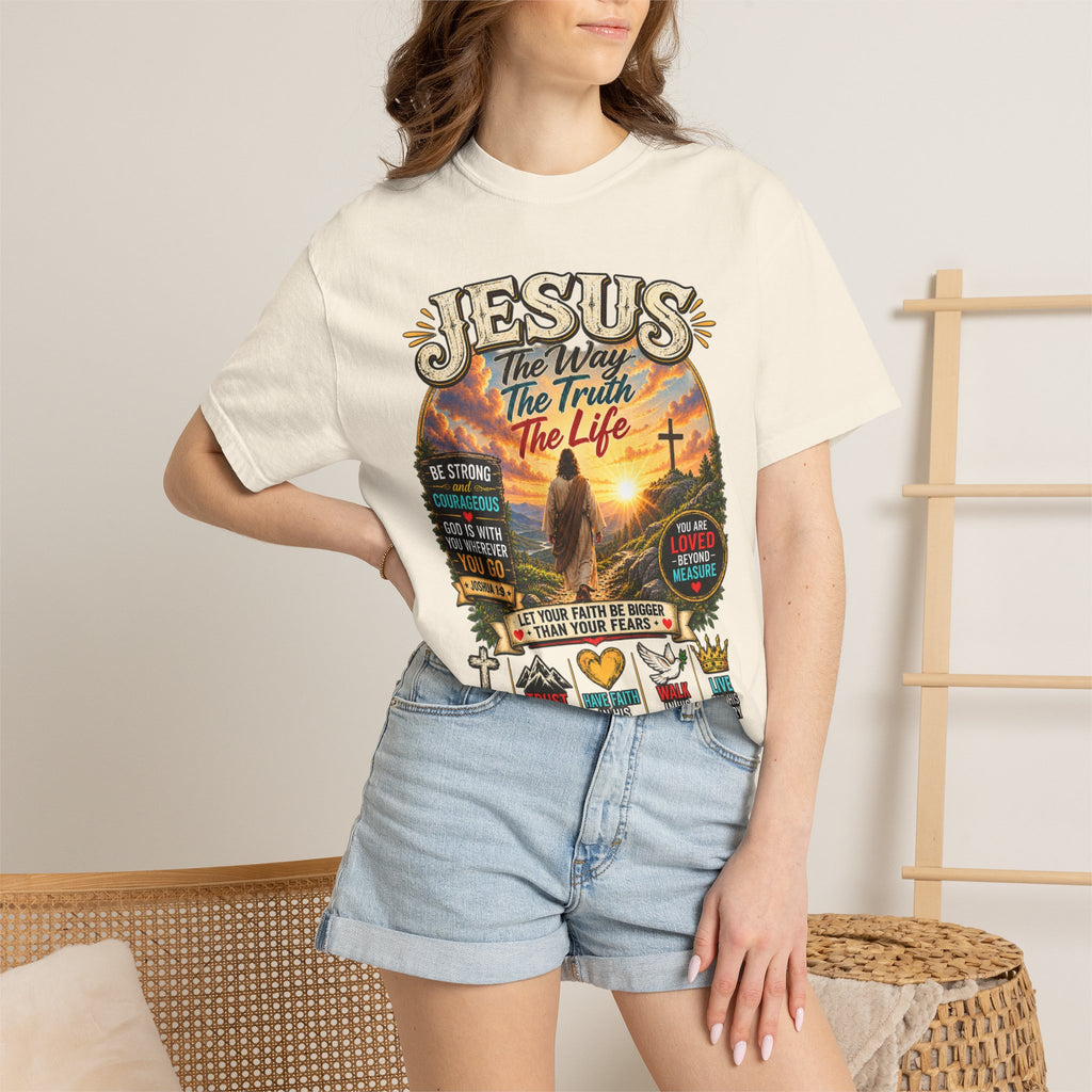 Jesus Faith T-Shirt — "Jesus: The Way, The Truth, The Life" Inspirational Christian Tee