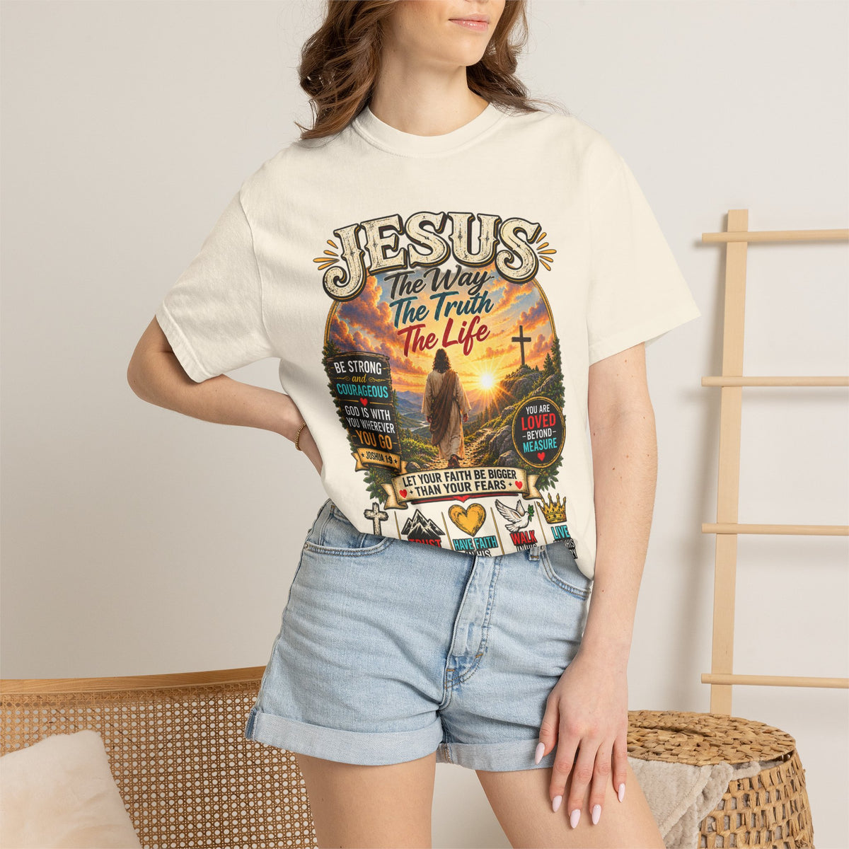 Jesus Faith T-Shirt — "Jesus: The Way, The Truth, The Life" Inspirational Christian Tee