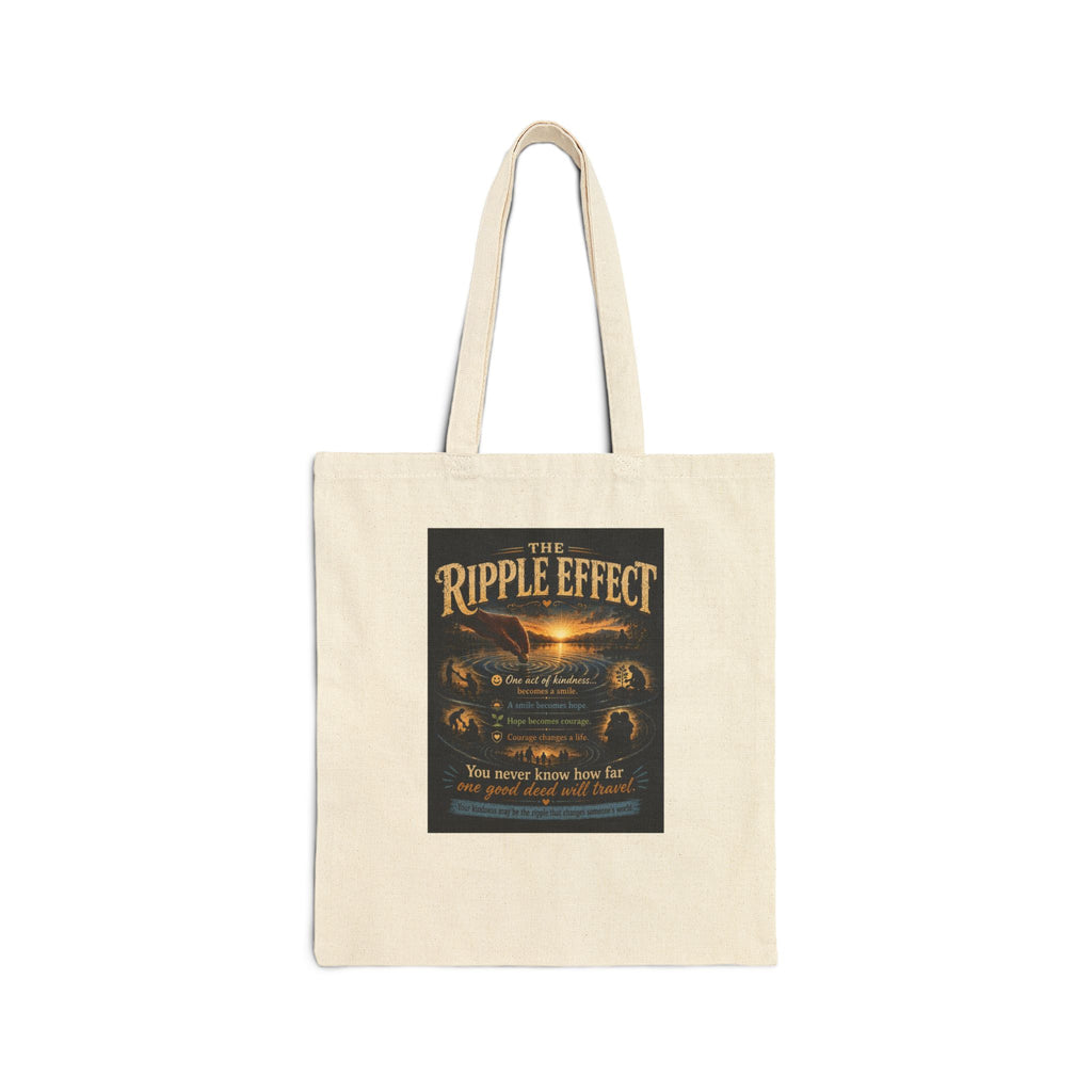 Tote Bag — "The Ripple Effect" Vintage Sunset Graphic Canvas Tote