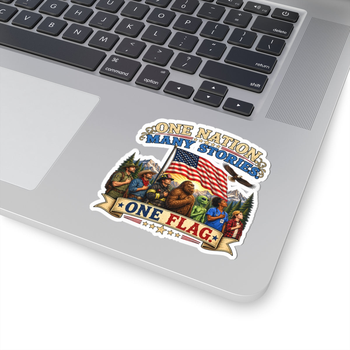 One Nation Many Stories - Patriotic Kiss-Cut Sticker