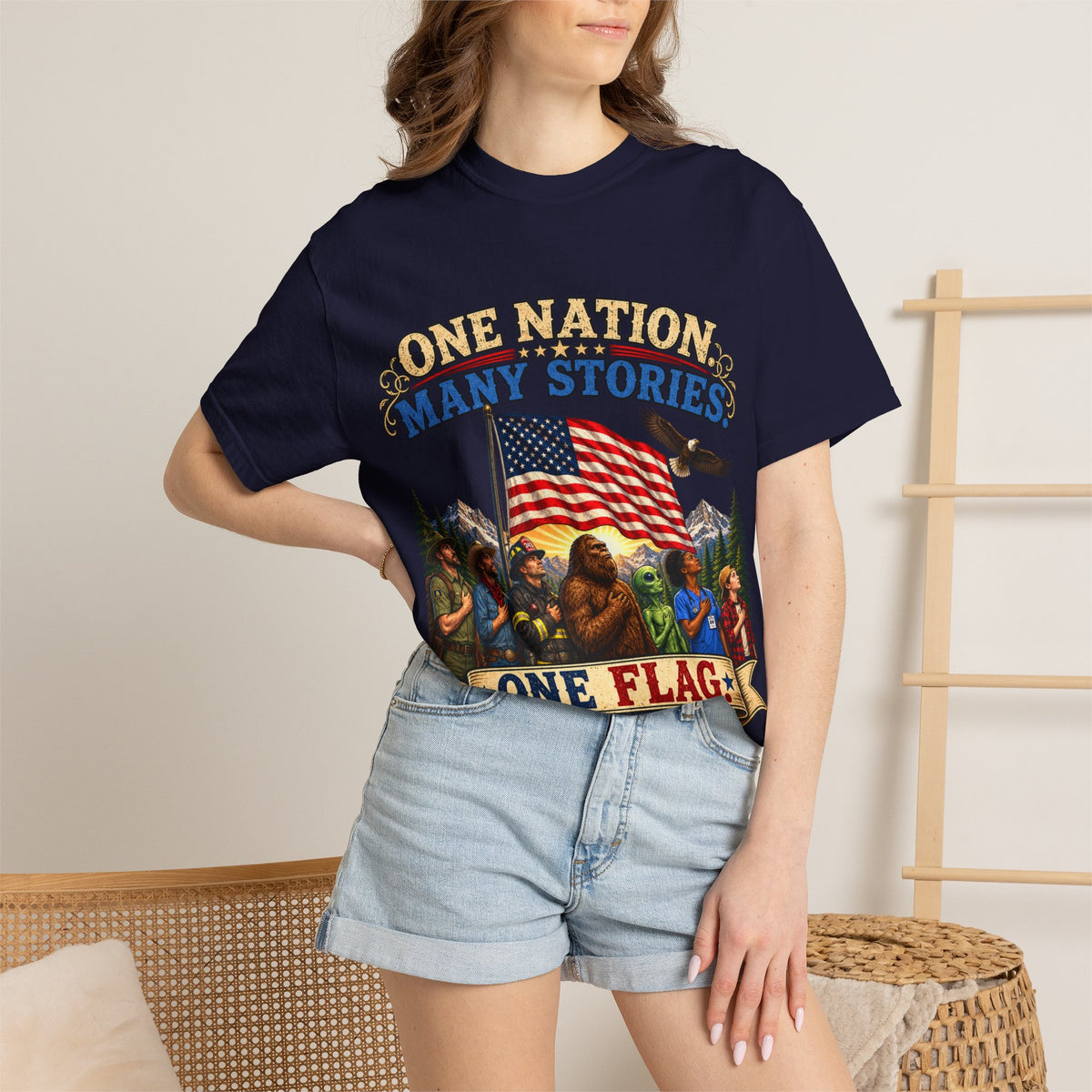 One Nation Many Stories One Flag T-Shirt