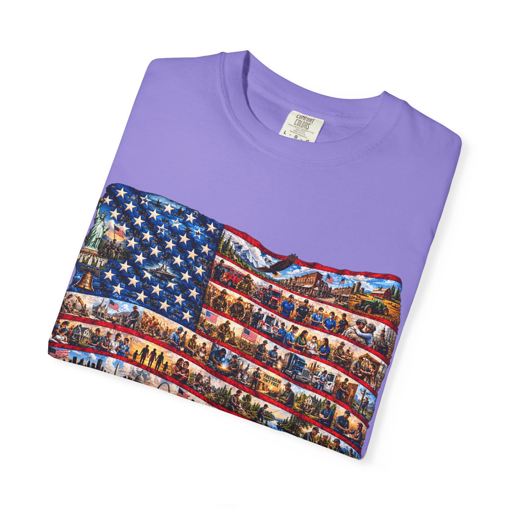 Patriotic 'America the Beautiful' Flag T-Shirt