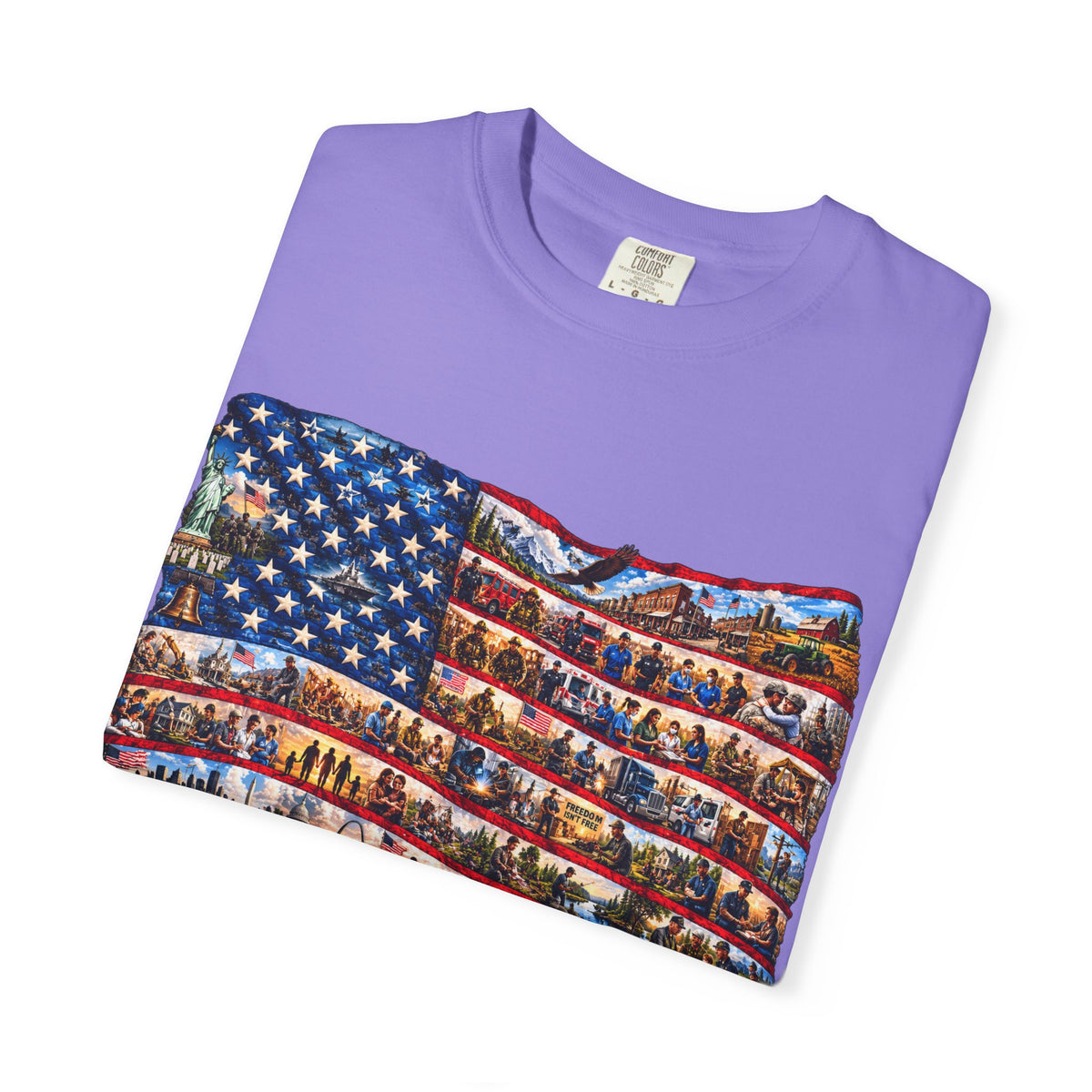 Patriotic 'America the Beautiful' Flag T-Shirt