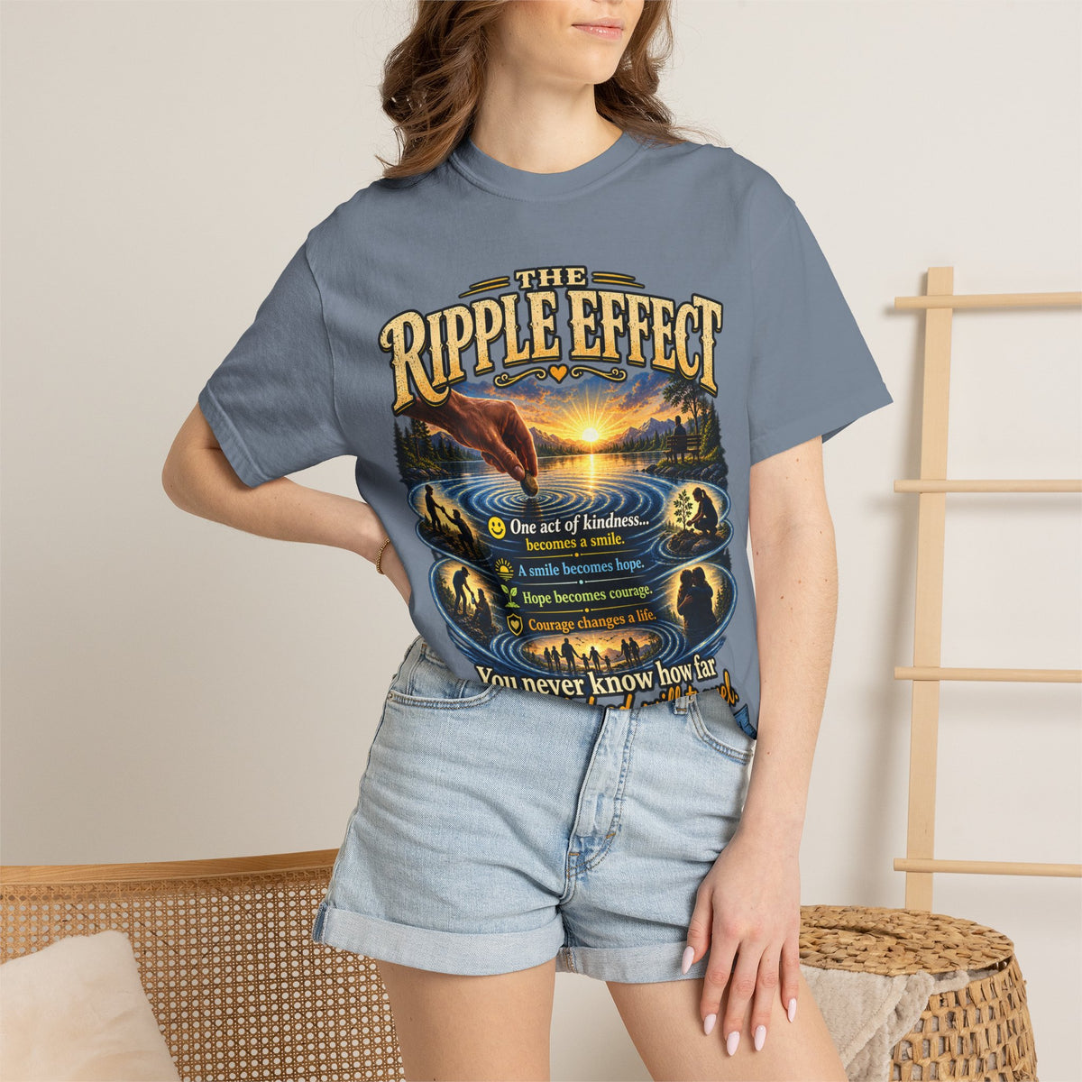 Ripple Effect T-Shirt — Inspirational Nature Graphic Tee