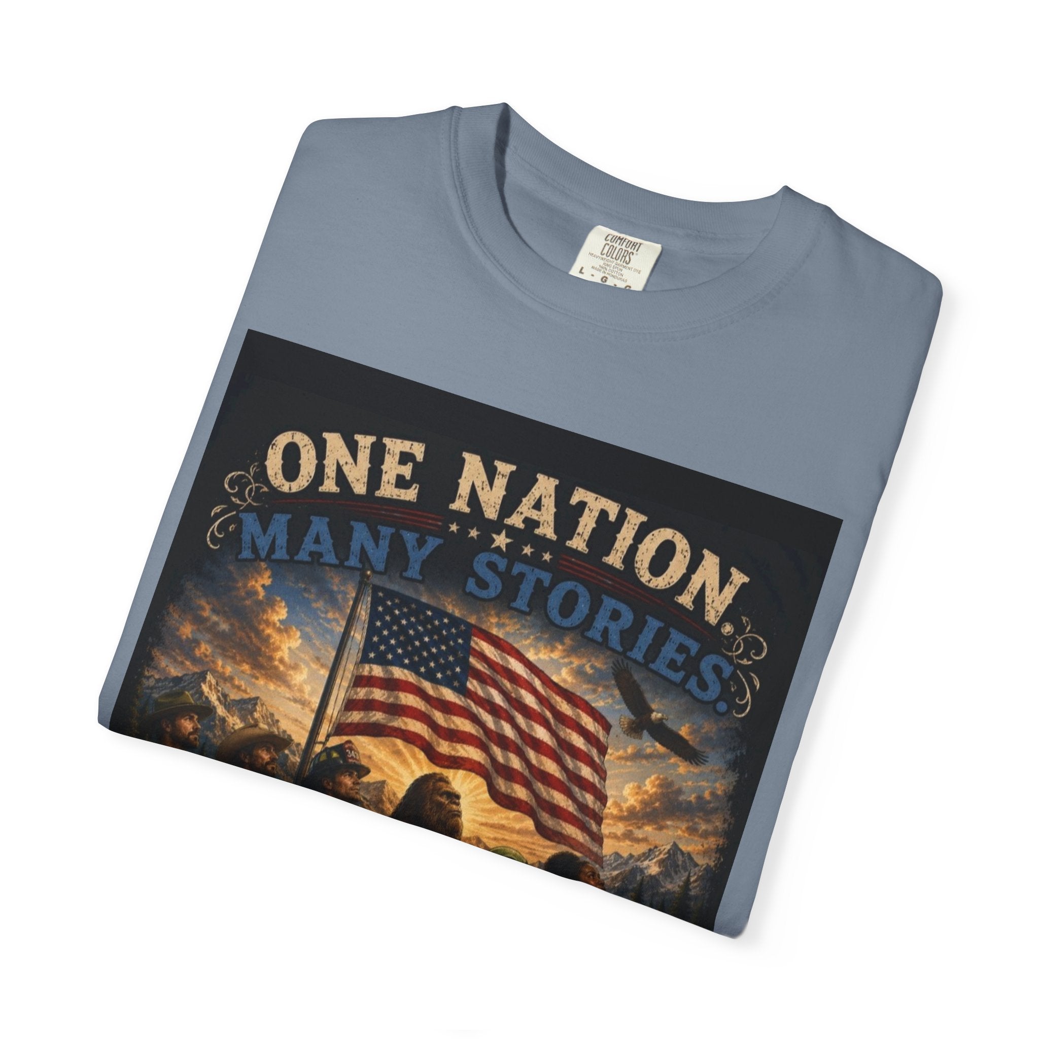 One Nation, One Flag T-Shirt — Patriotic American Flag Graphic Tee