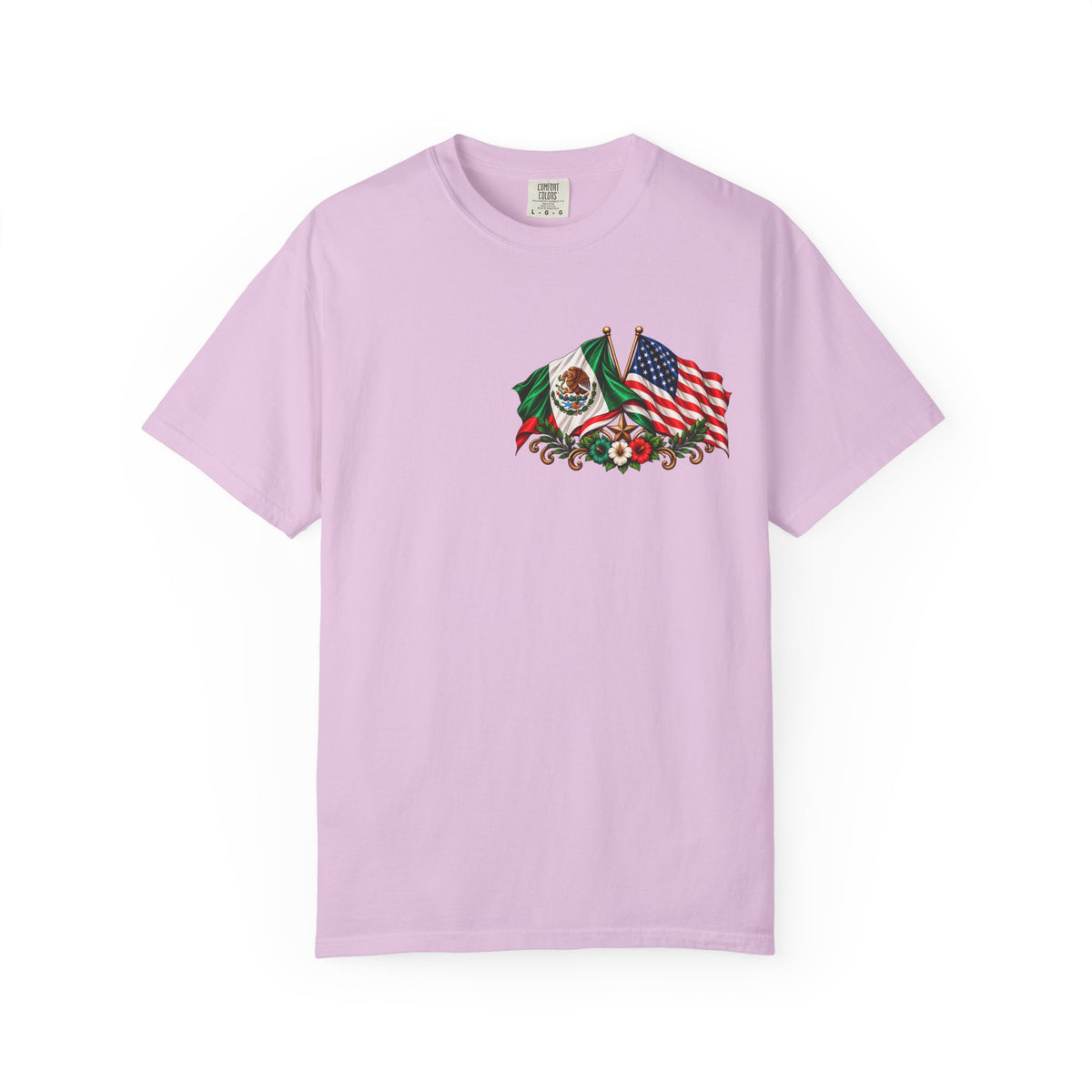 Proud of My Roots T-Shirt — "Orgulloso de mis Raíces / Orgulloso de ser Americano" USA-Mexico Heritage Tee