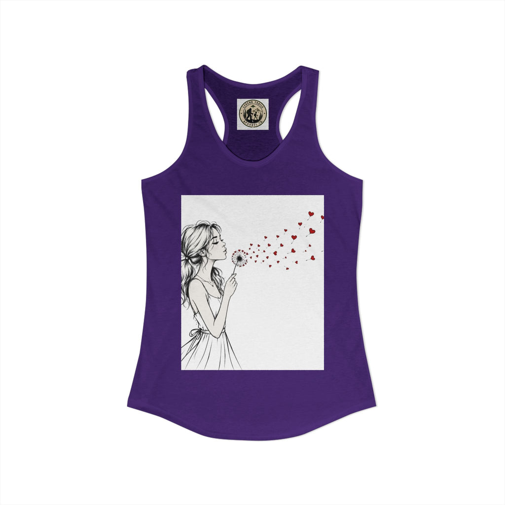 Women's Ideal Racerback Tank " SHARE THE LOVE"