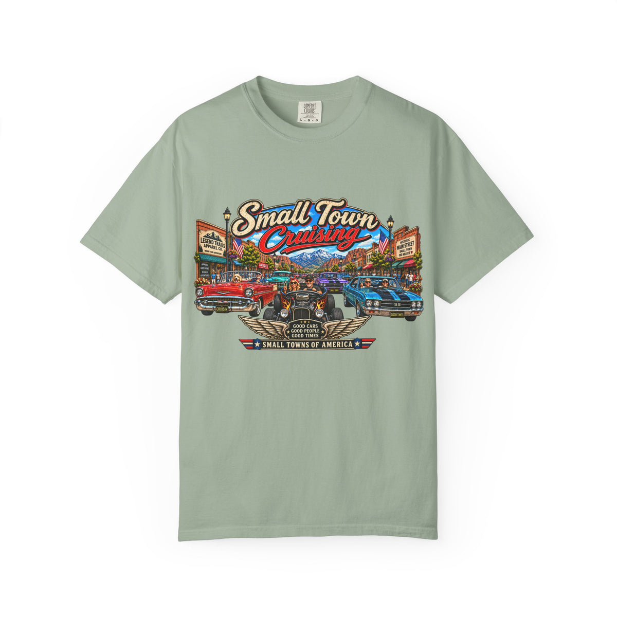 Small Town Cruising T-Shirt — Vintage Classic Car Scene Tee