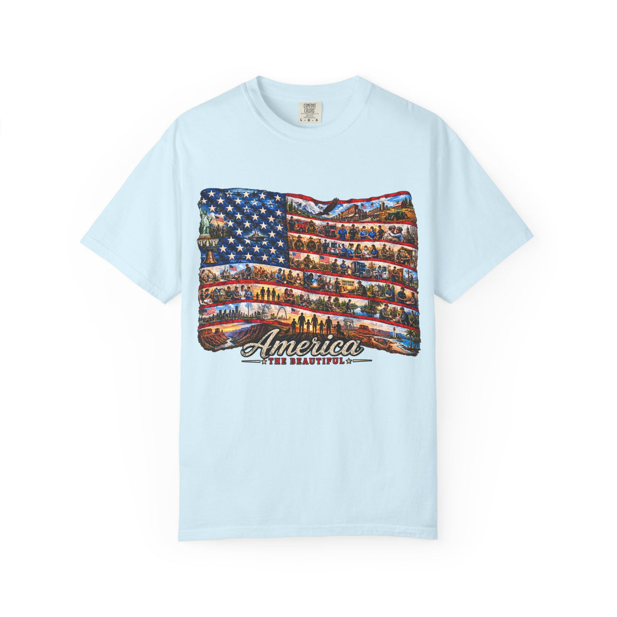 Patriotic 'America the Beautiful' Flag T-Shirt