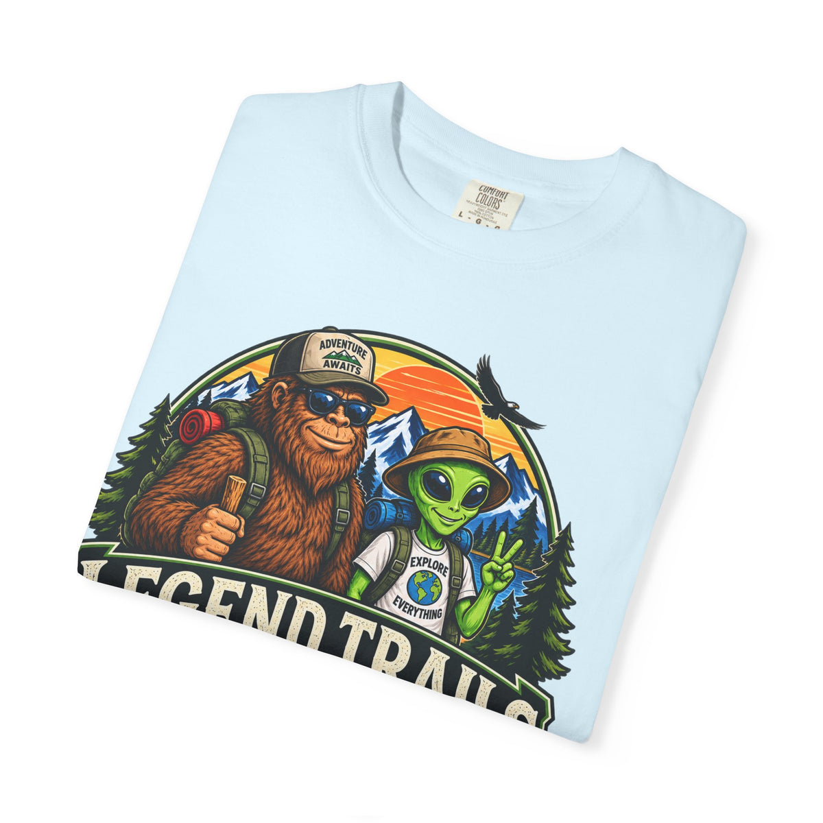 Legend Trails T-Shirt — Bigfoot & Alien Adventure Graphic Tee