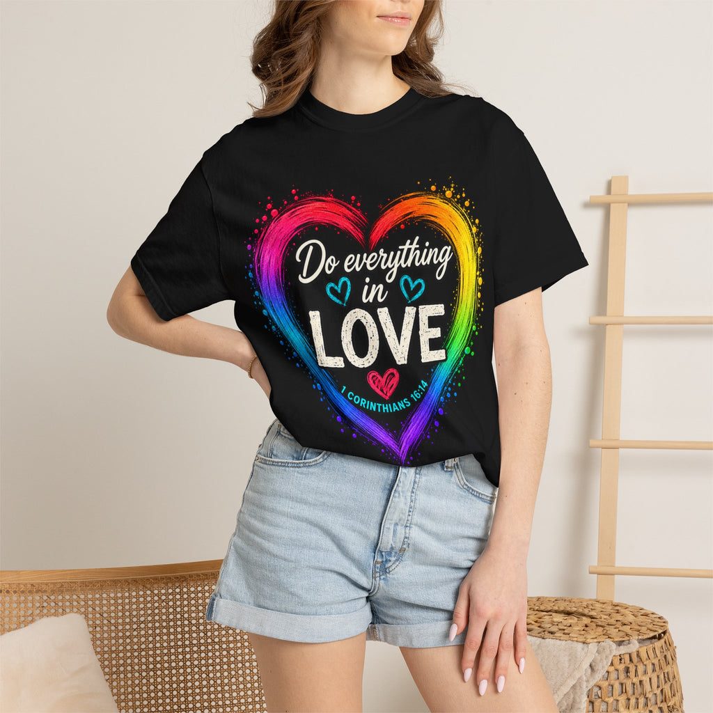 Everything in Love Rainbow Heart T-Shirt
