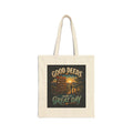 Tote Bag — "Good Deeds Make a Great Day" Inspirational Canvas Grocery Tote