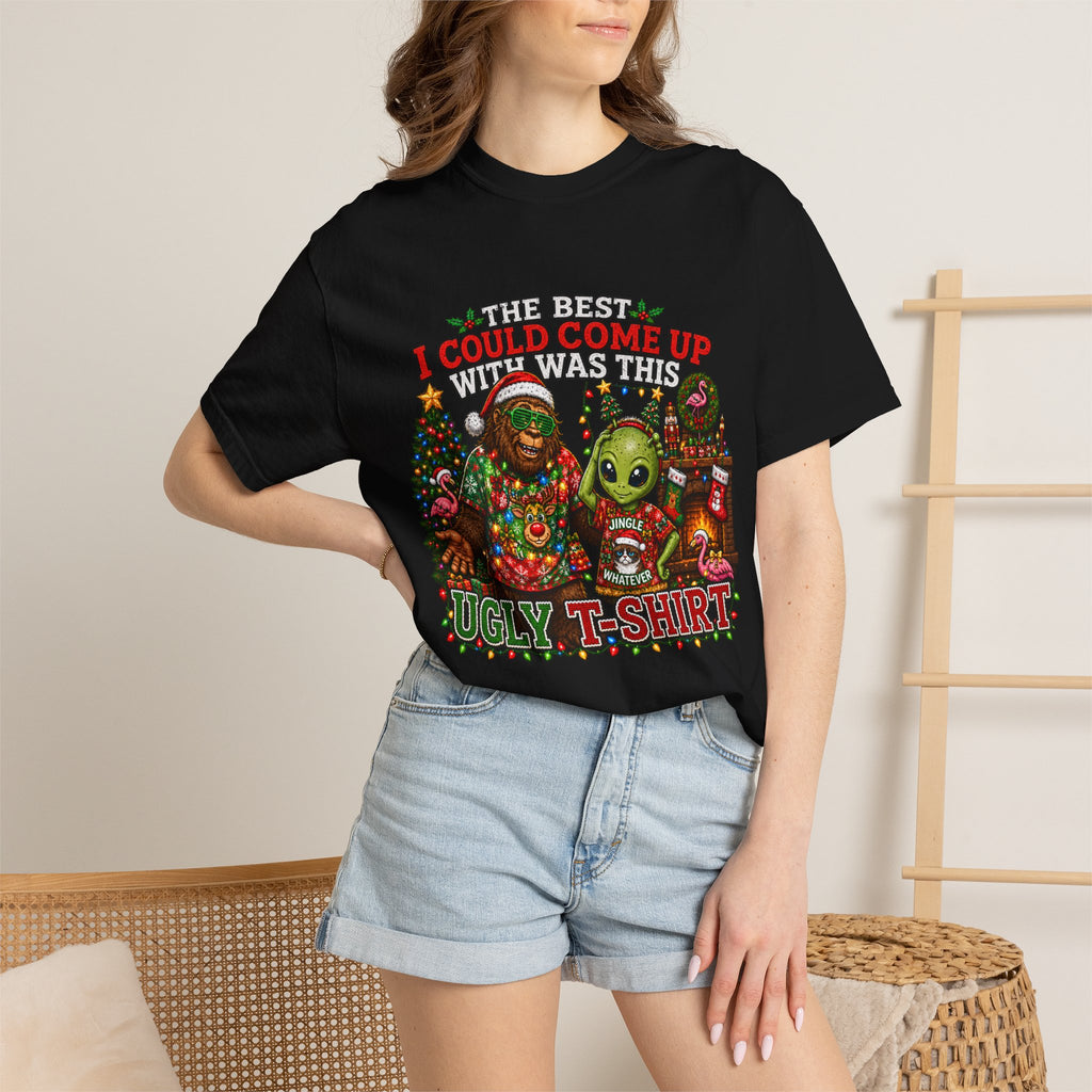 Ugly Christmas T-Shirt — 'I Could Come Up With An Elfier Design But This Is My Ugly T-Shirt' Holiday Tee