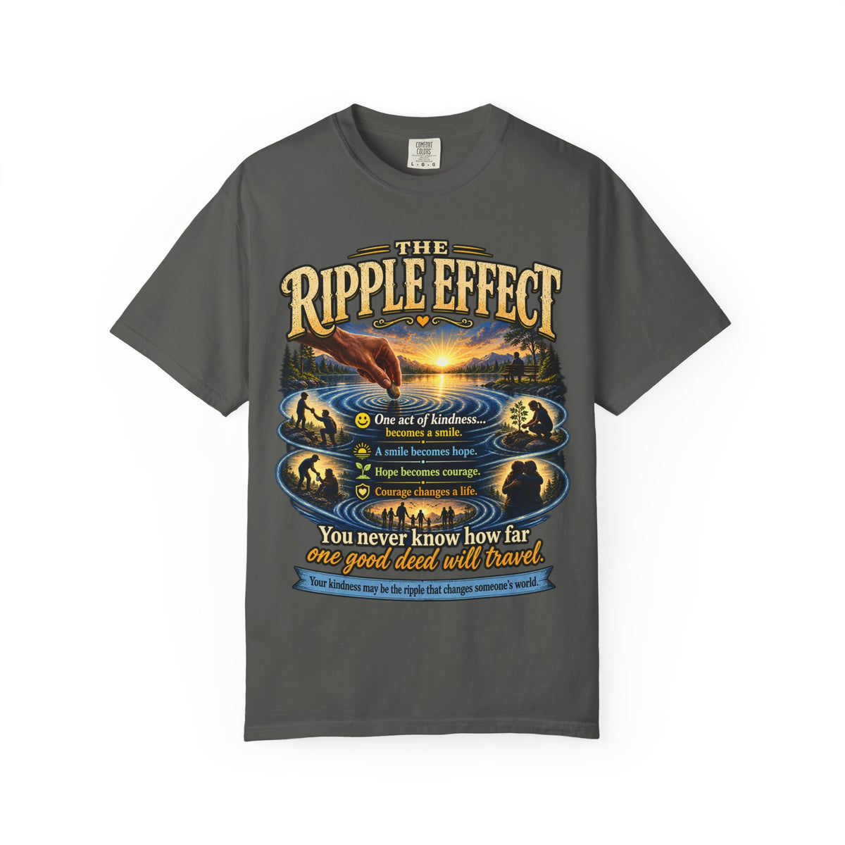 Ripple Effect T-Shirt — Inspirational Nature Graphic Tee