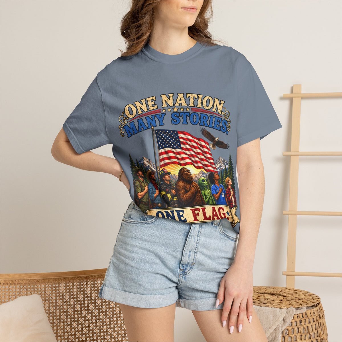 One Nation Many Stories One Flag T-Shirt