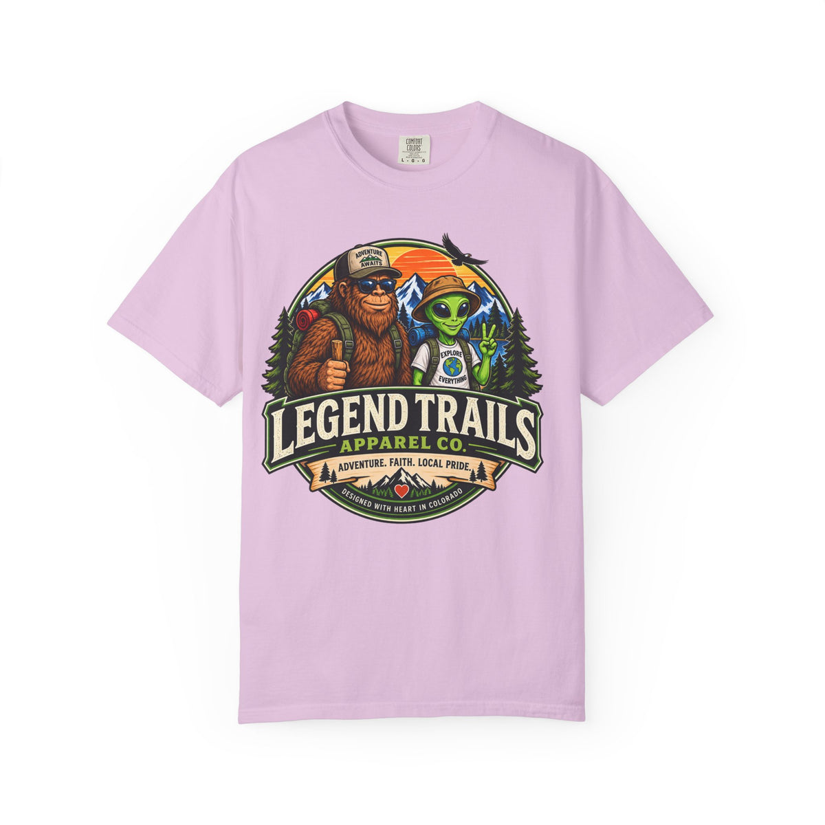 Legend Trails T-Shirt — Bigfoot & Alien Adventure Graphic Tee