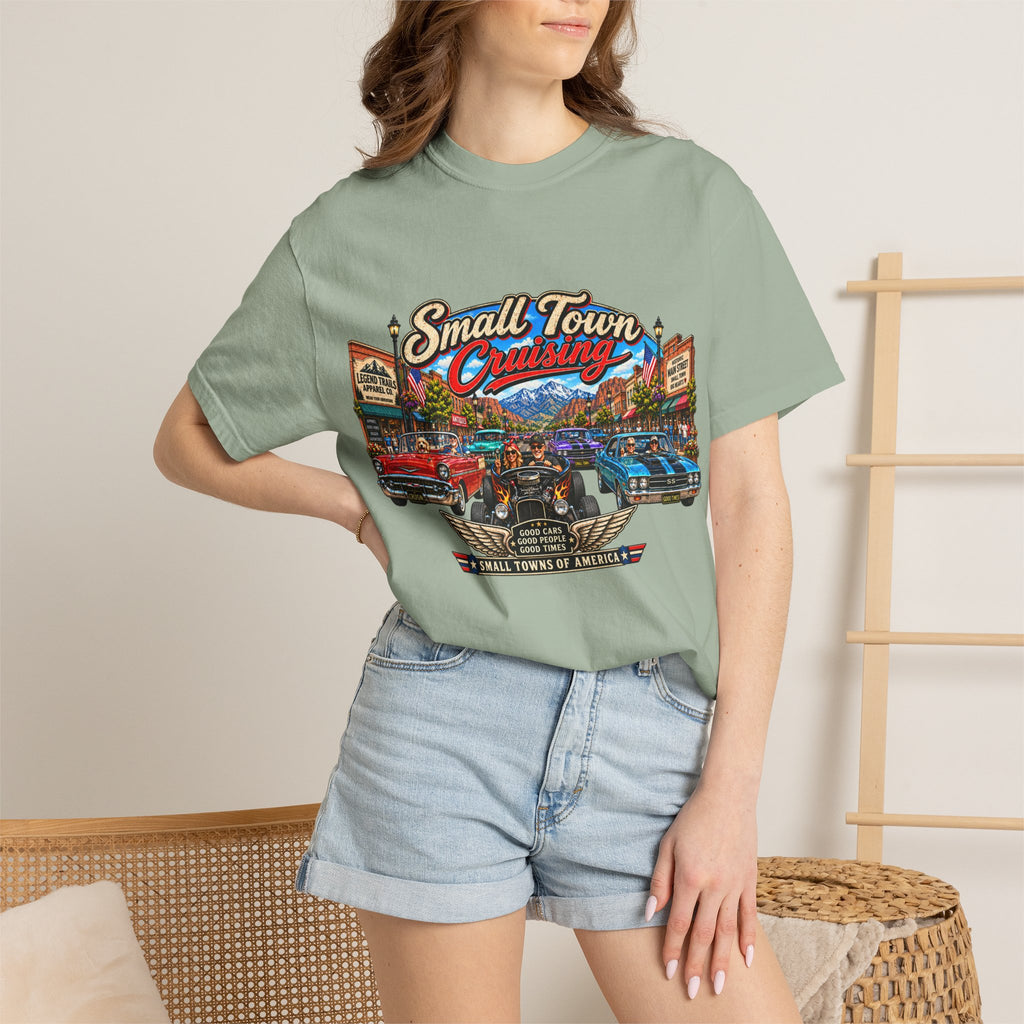 Small Town Cruising T-Shirt — Vintage Classic Car Scene Tee