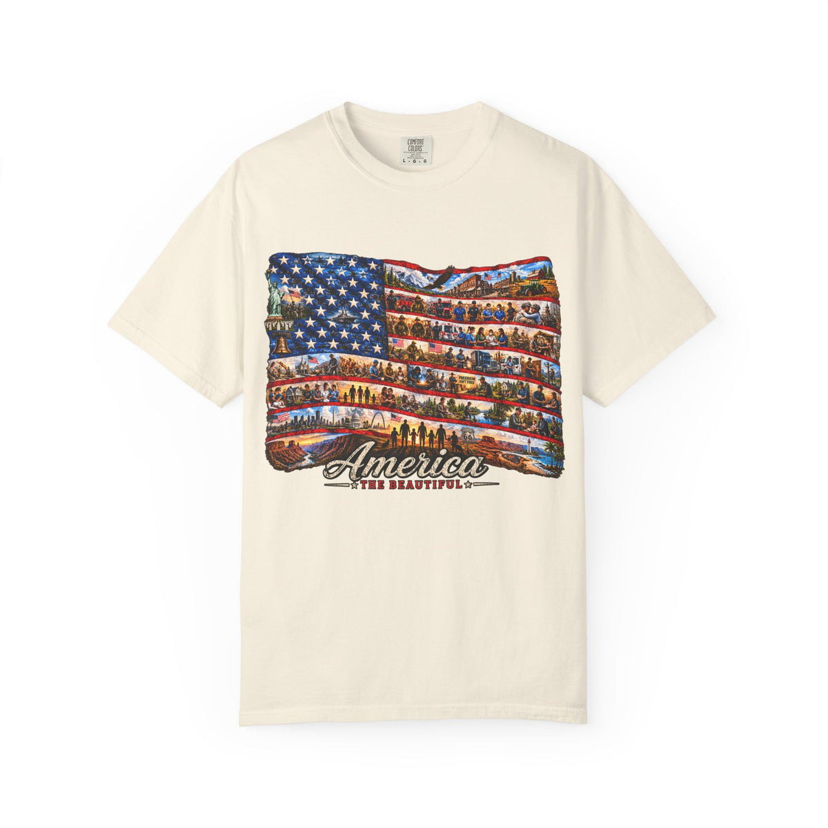 Patriotic 'America the Beautiful' Flag T-Shirt