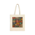 Canvas Tote Bag — Vintage Sign Collage "Be Kind" Eco Shopper
