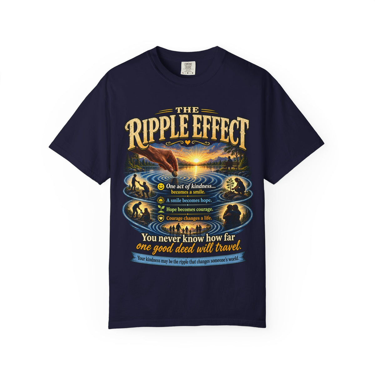 Ripple Effect T-Shirt — Inspirational Nature Graphic Tee