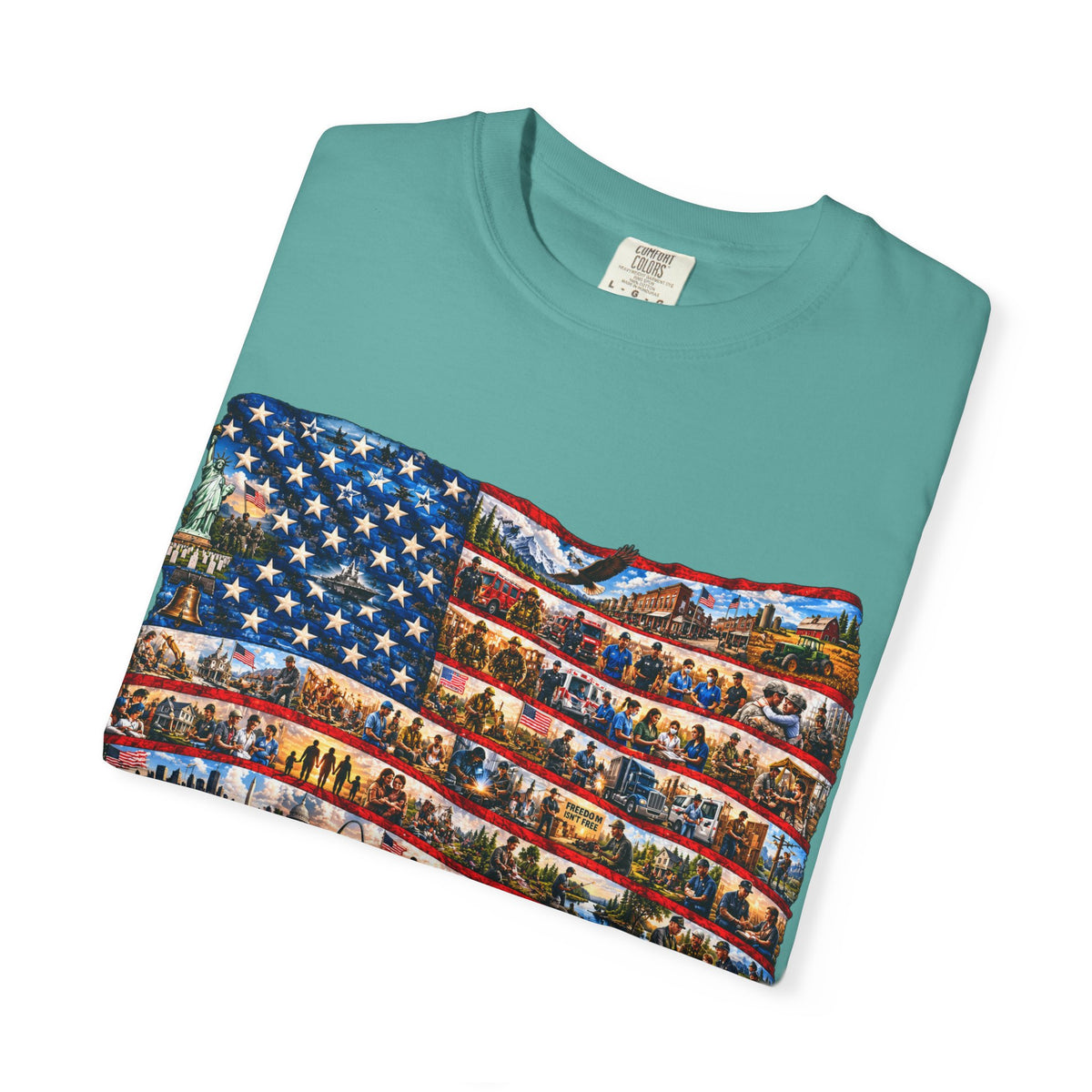 Patriotic 'America the Beautiful' Flag T-Shirt