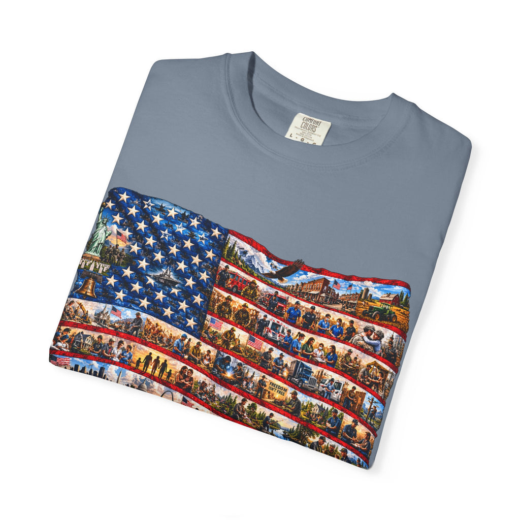 Patriotic 'America the Beautiful' Flag T-Shirt