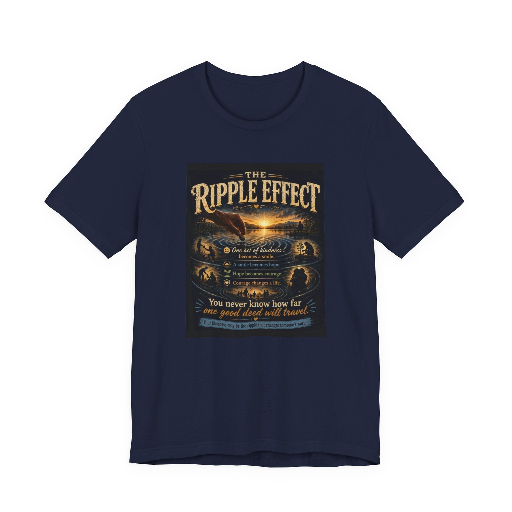 Ripple Effect T-Shirt — Inspirational Ocean Sunset Graphic Tee