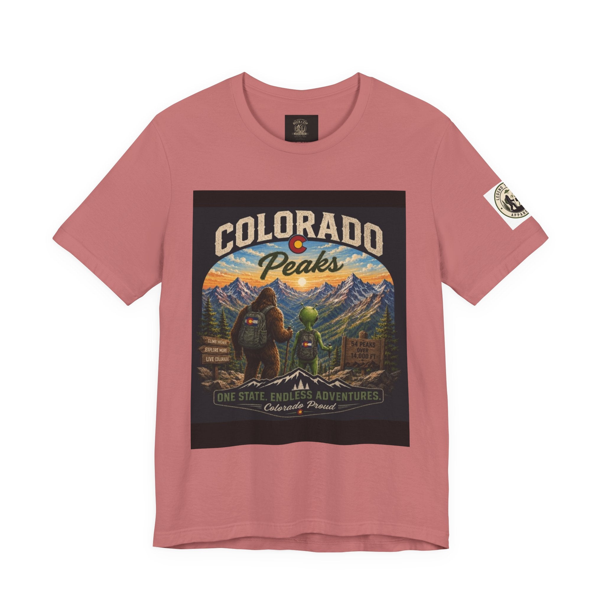 Colorado Peaks T‑Shirt — Retro Mountain Adventure Tee