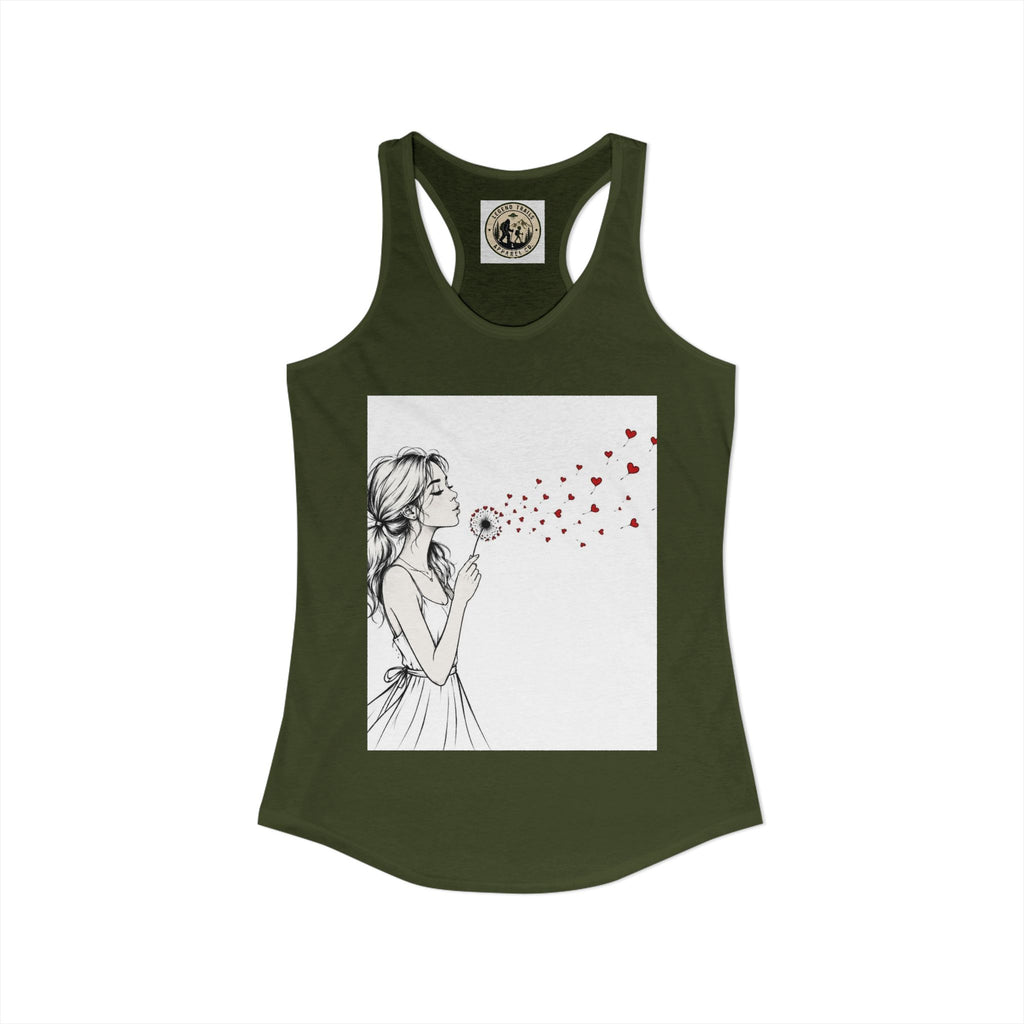 Women's Ideal Racerback Tank " SHARE THE LOVE"