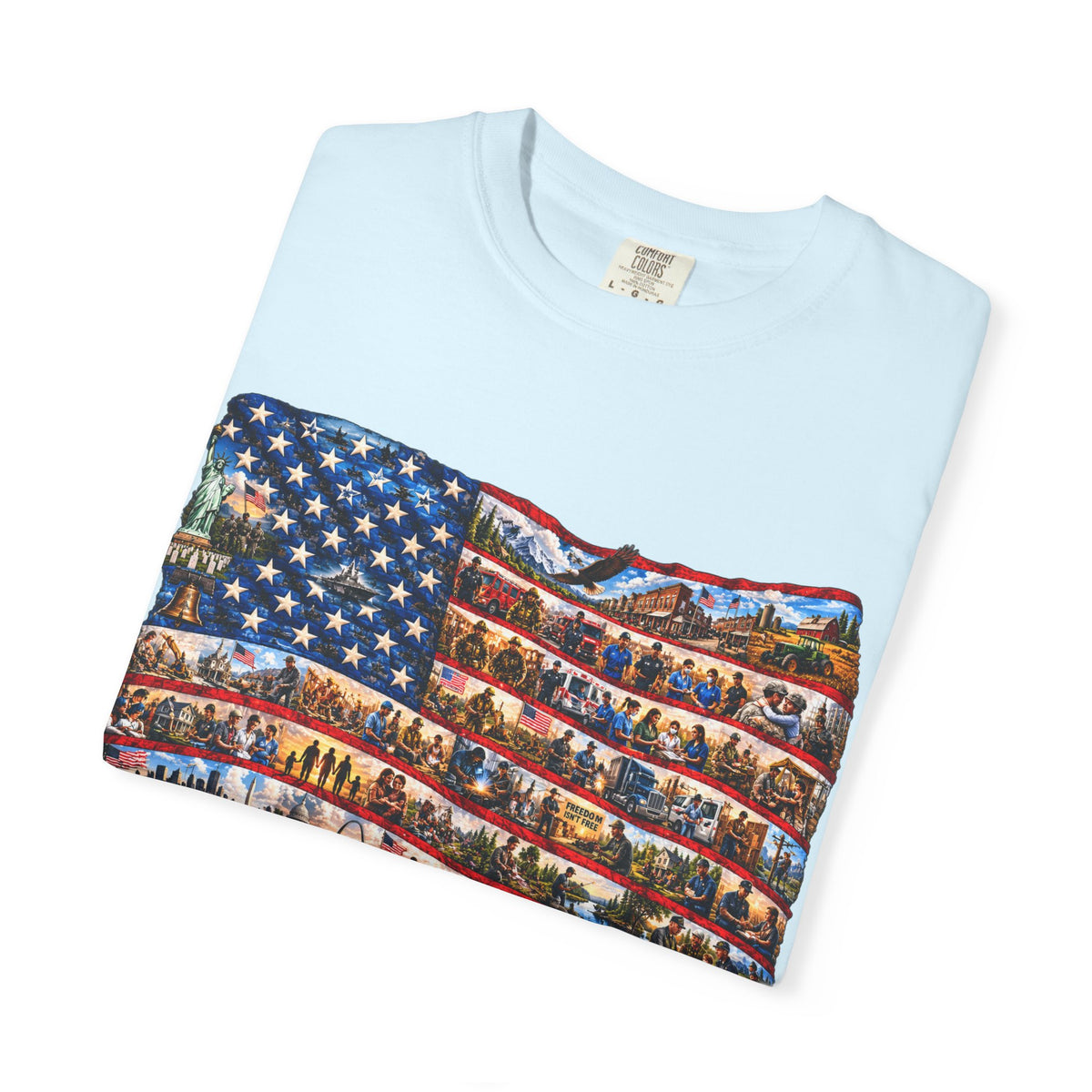 Patriotic 'America the Beautiful' Flag T-Shirt