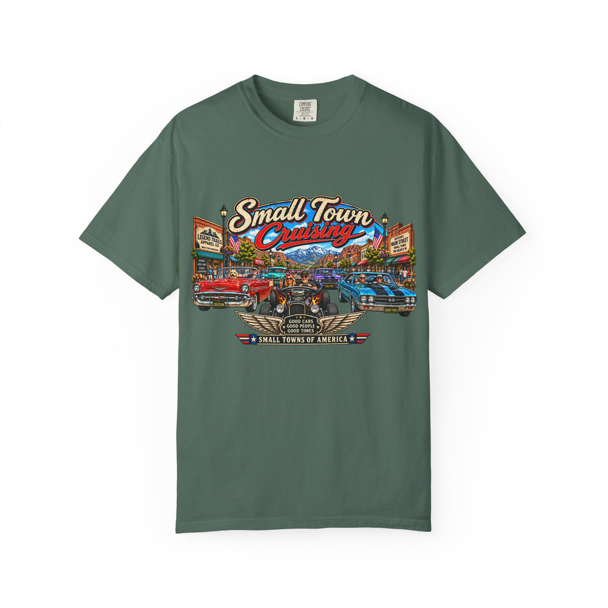 Small Town Cruising T-Shirt — Vintage Classic Car Scene Tee