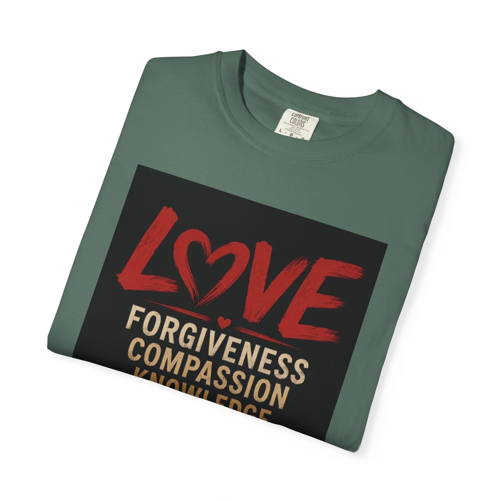 Love Words T-Shirt — Forgiveness, Compassion, Kindness Typography Tee