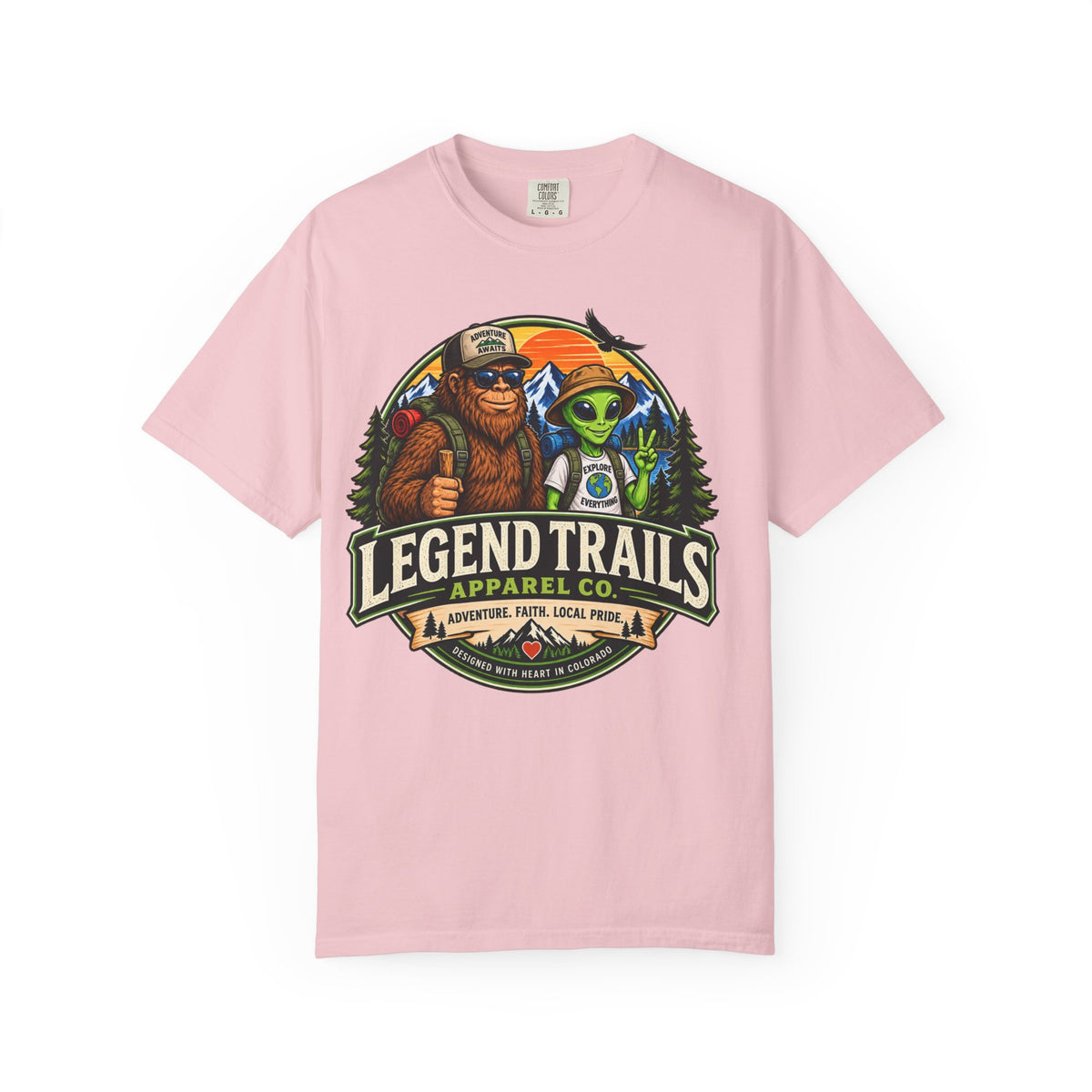 Legend Trails T-Shirt — Bigfoot & Alien Adventure Graphic Tee