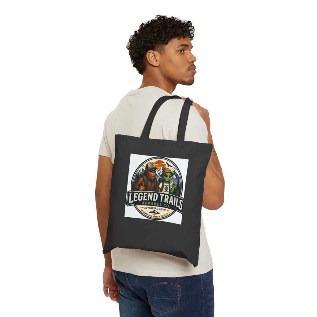 Legend Trails Canvas Tote Bag — Adventure Hike Outdoor Market Bag