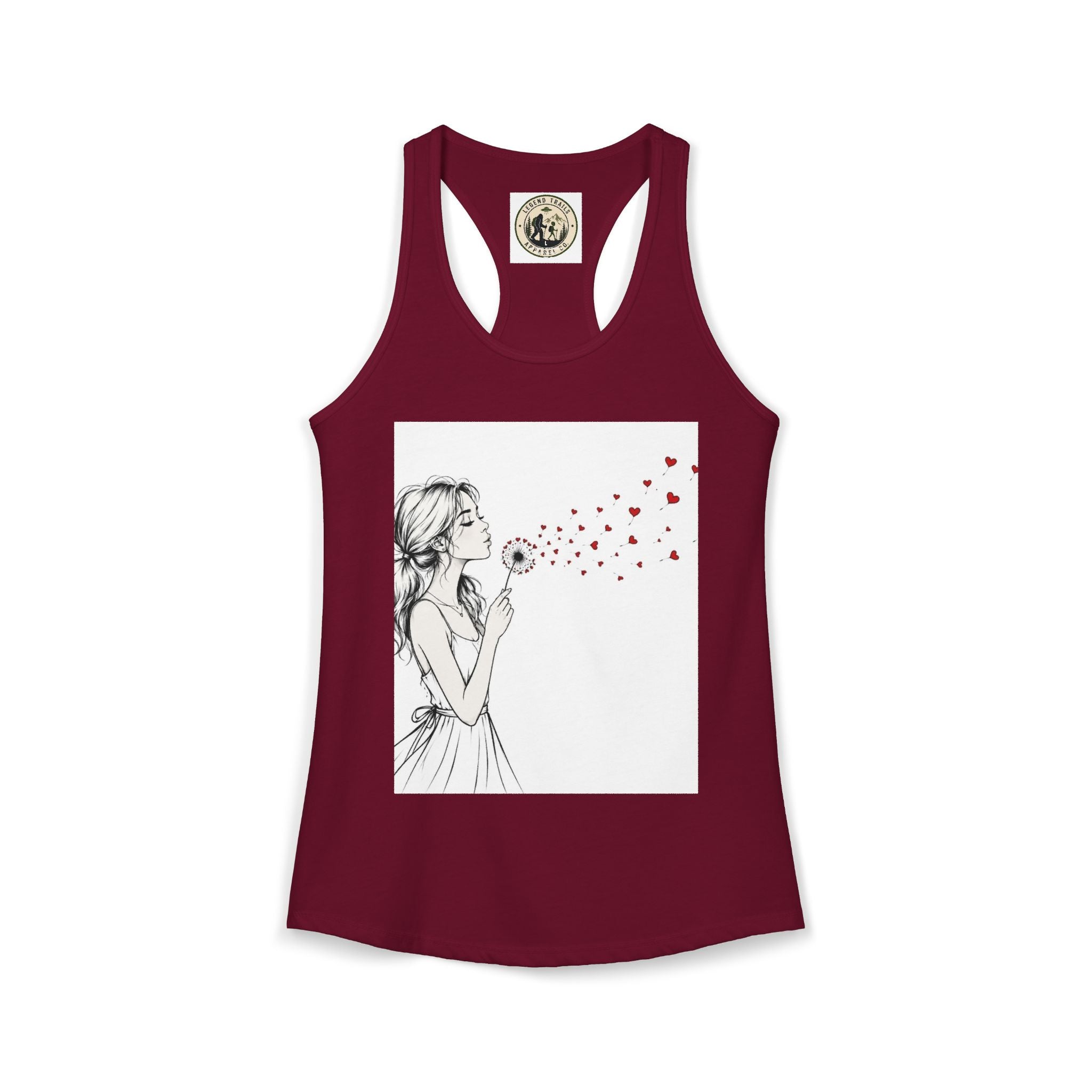 Women's Ideal Racerback Tank " SHARE THE LOVE"